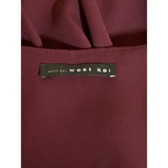 West Kei Women's Long Sleeve Surplice Soft Hi-Low Pullover Blouse Size XXL Red - Picture 7 of 8